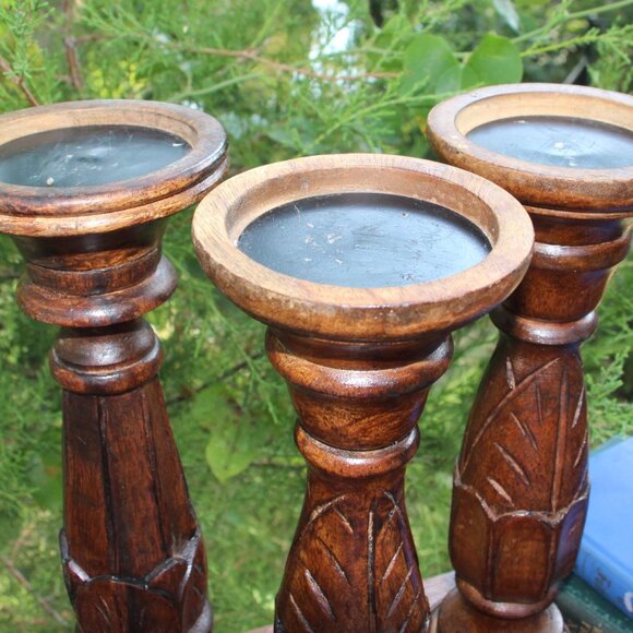 Wooden Candle sticks - Picture 5 of 5